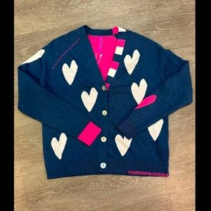 Cotton and cashmere knit cardigan.